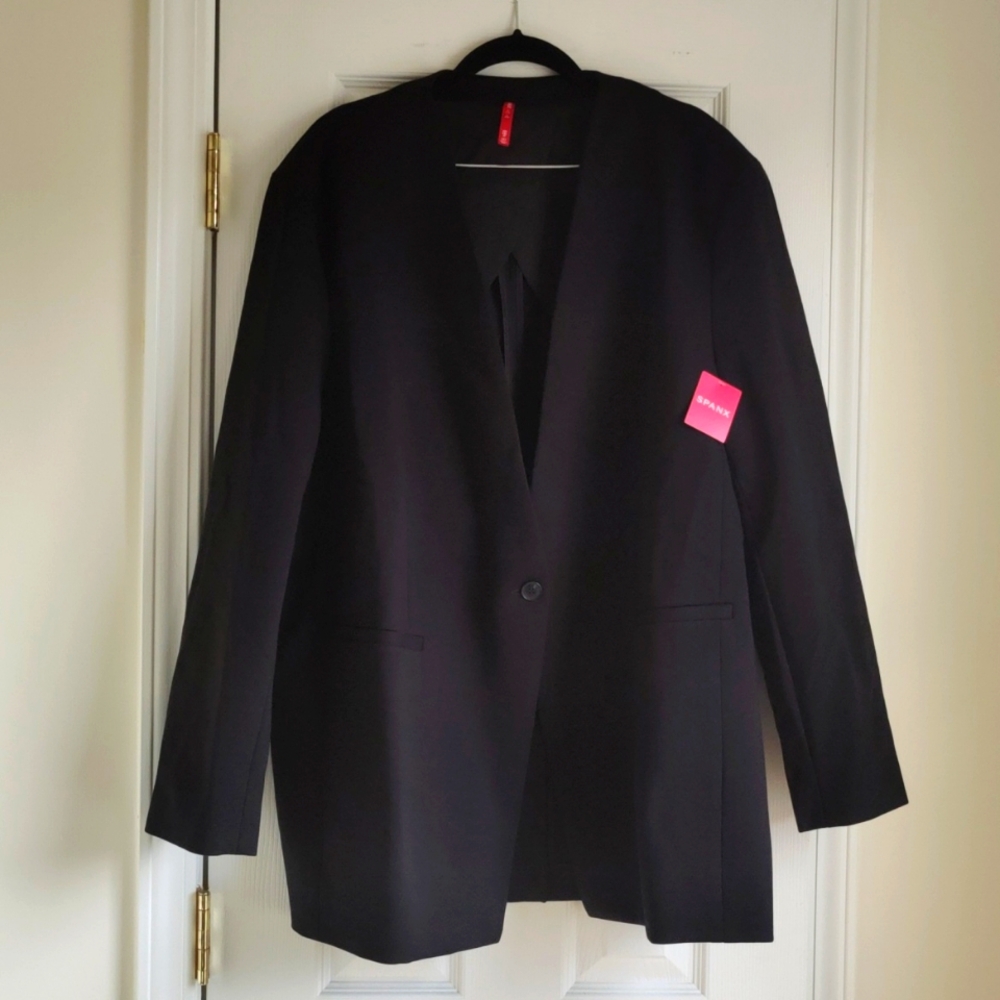SPANX Perfect Collarless Blazer Black Sz 2x